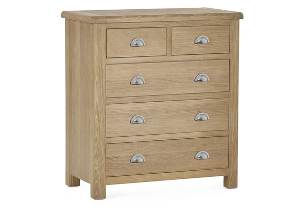 Memphis Limed Oak 3 + 2 Drawer Chest