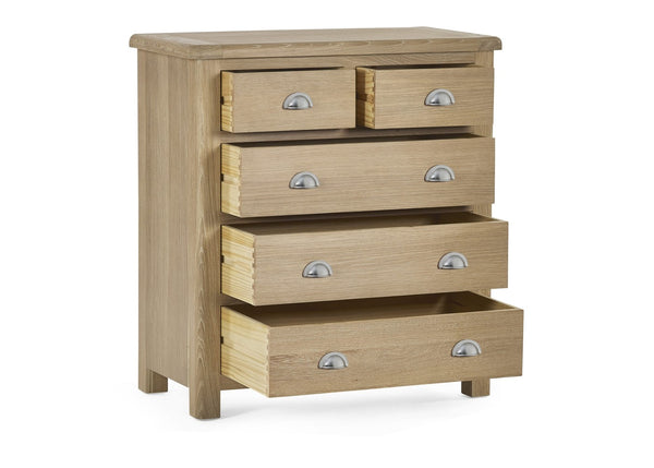 Memphis Limed Oak 3 + 2 Drawer Chest