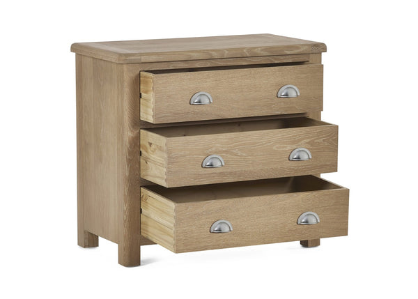 Memphis Limed Oak 3 Drawer Chest