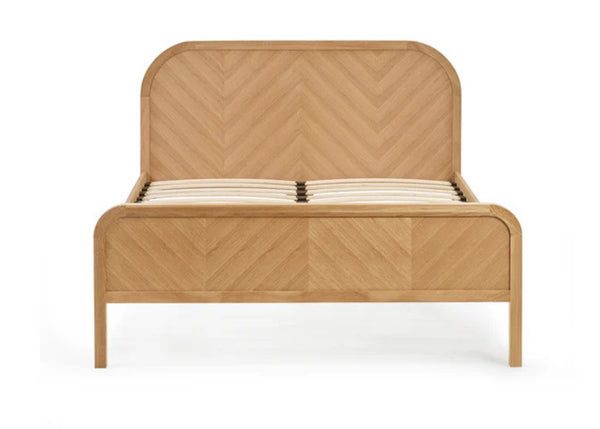 Milo Chevron Oak Bed