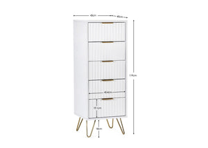 Murano 5 Drawer Tallboy