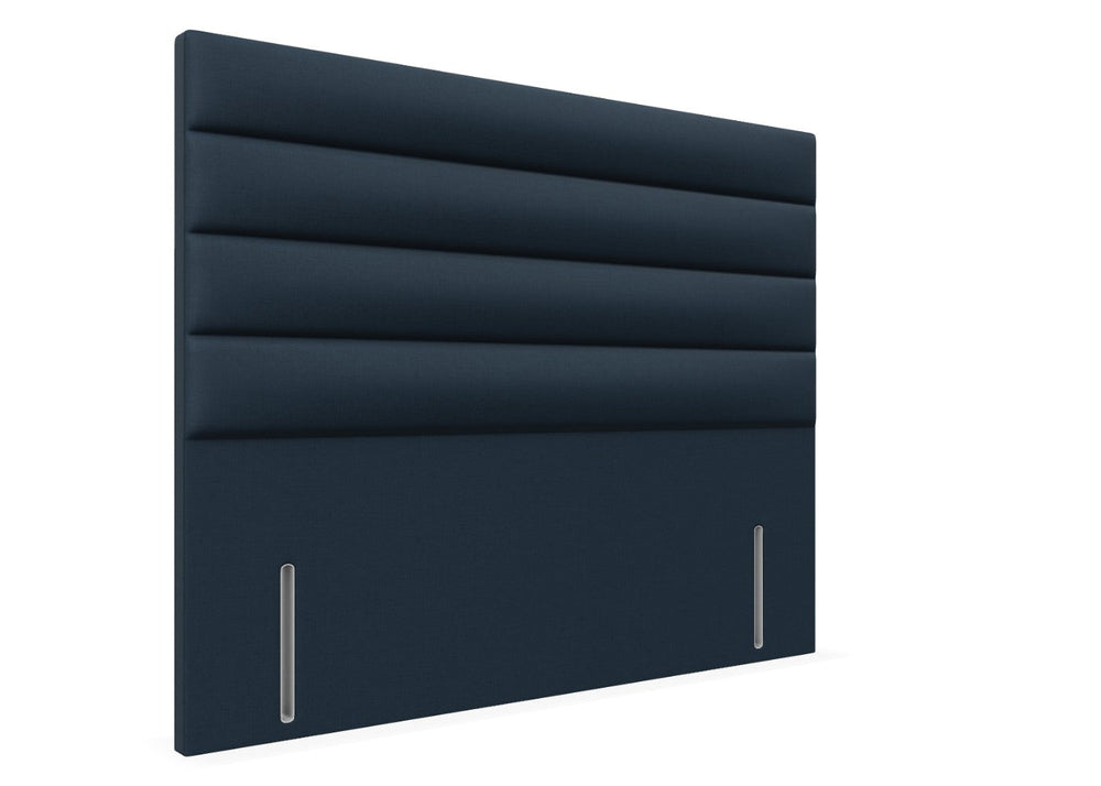 Camellia Floor Standing Headboard Finished in Faux Linen Navy