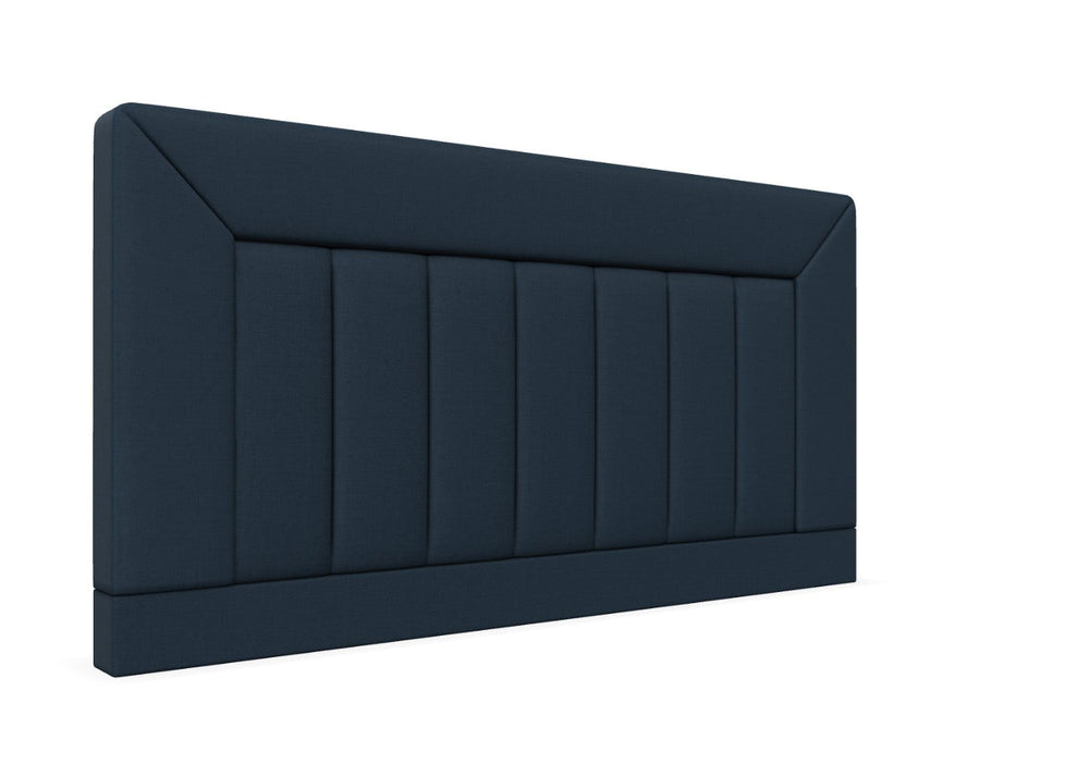 Violet Strutted Headboard Finished in Faux Linen Navy