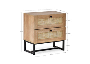 Padstow 2 Drawer Bedside