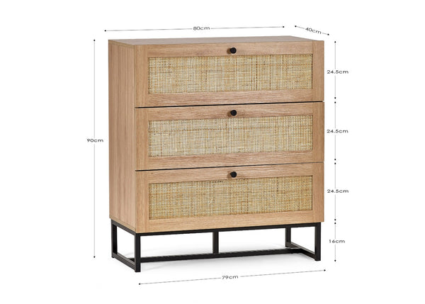 Padstow 3 Drawer Chest