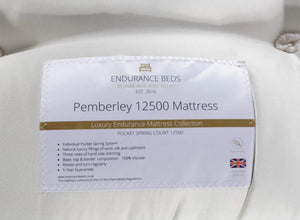 Pemberley 12500 Pocket Sprung Mattress Label