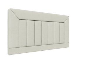 Violet Strutted Headboard Finished in Faux Linen White