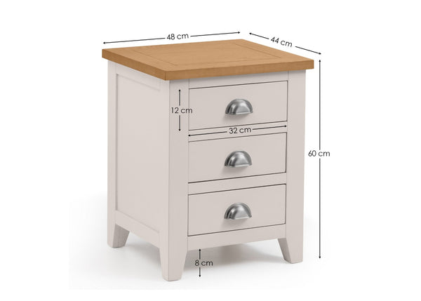 Richmond 3 Drawer Bedside
