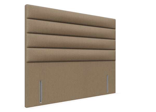 Camellia Floor Standing Headboard Finished in Faux Linen Sand