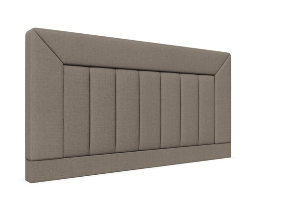 Violet Strutted Headboard Finished in Faux Linen Slate Grey