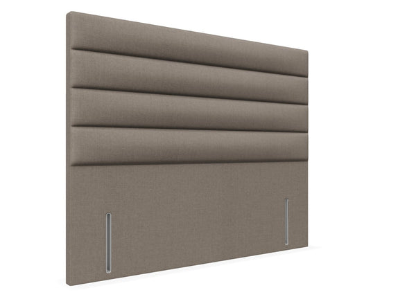 Camellia Floor Standing Headboard Finished in Faux Linen Slate Grey