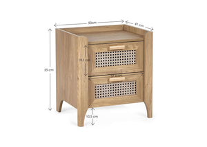 Sydney 2 Drawer Bedside