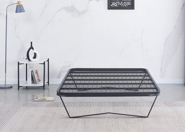 Space-Saving Minimalistic Stanford Skid Bed, in Black