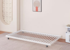 Walton White Trundle Bed with Castors